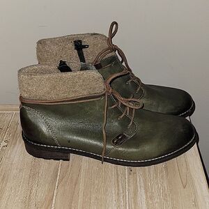 Remonte Elaine green  Hiking Bootie boots, size EU 38